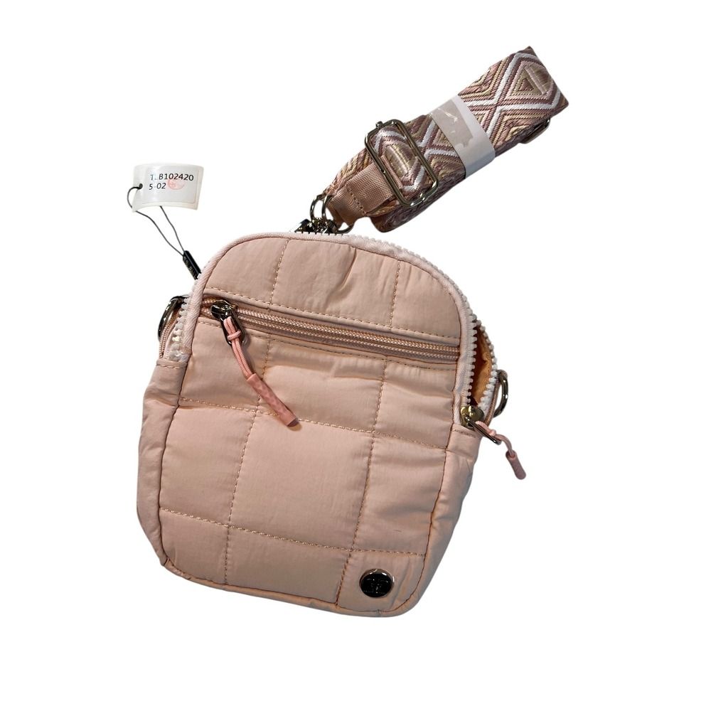 Telena Puffer Small Crossbody Bag Women's Quilted Purse – Pink NWT